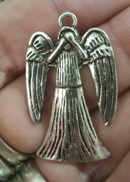 Oh No (S)He Didn't --Facepalm Angel Pendant - Antika Nueva
