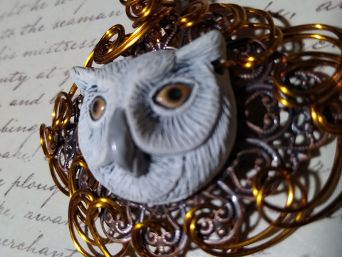 Victoriana Owl Pendant