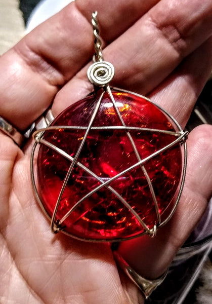 Art Glass Star Pendant - Antika Nueva