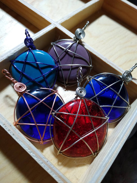 Art Glass Star Pendant - Antika Nueva