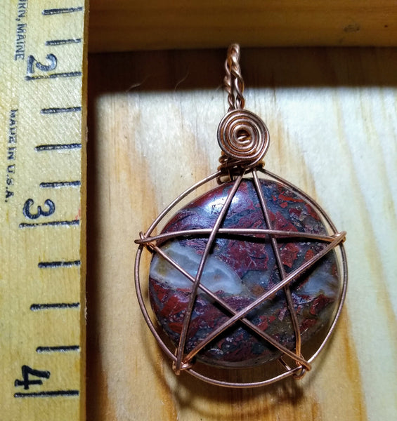 Rock Star Pendant-- Jasper and Copper