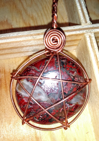 Rock Star Pendant-- Jasper and Copper