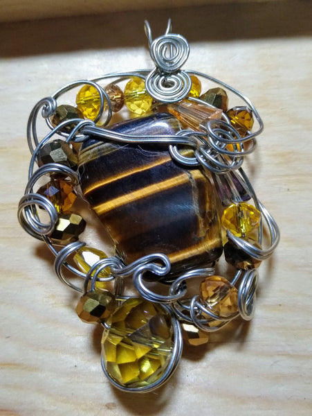 Tyger, Tyger Burning Tigereye Pendant