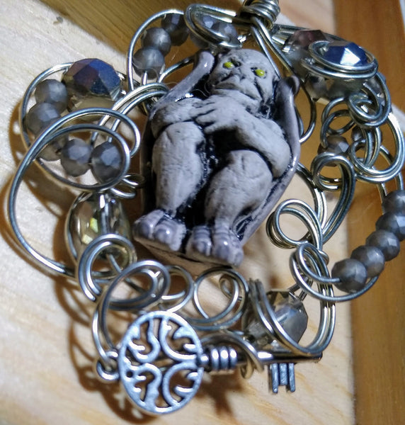 Slightly Disgruntled Gargoyle Pendant
