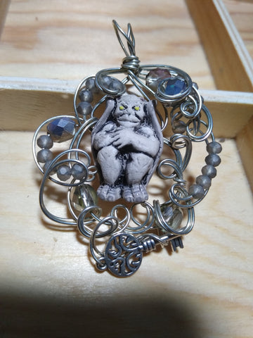 Slightly Disgruntled Gargoyle Pendant