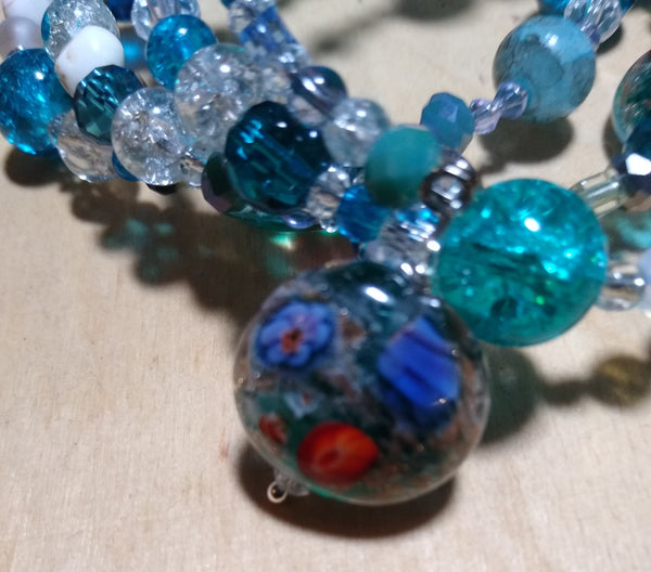 The Siren's Garden--Crystal Gothic Bracelet With Skulls