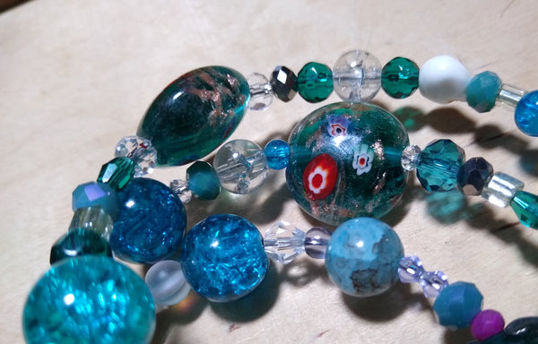 The Siren's Garden--Crystal Gothic Bracelet With Skulls