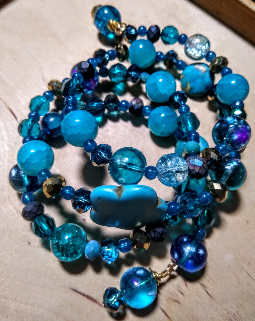 All The Colors Of Ocean Crystal Bracelet