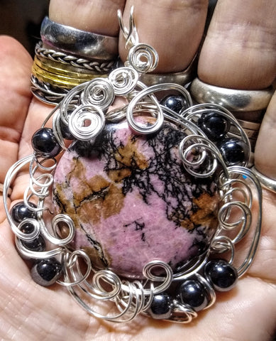 rhodonite and hematite for Elizabeth